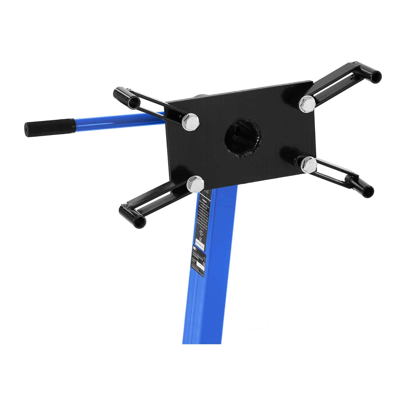 MSW Elevador de Motor Soporte de Taller MSW-EMS-300 (Capacidad para 450 kg, Giratorio 360°, Con 4 brazos de montaje y 4 ruedas)