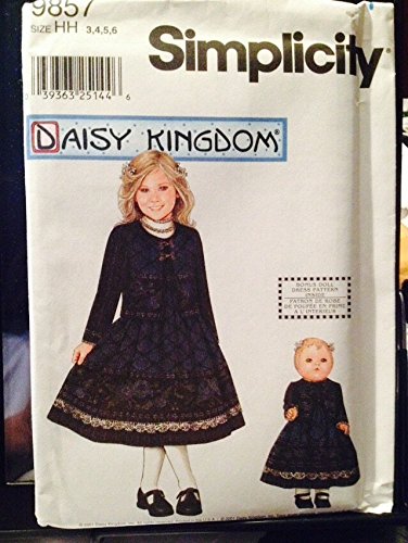 Patron Daisy Kingdom Simplicity #9857 robe et veste pour fille