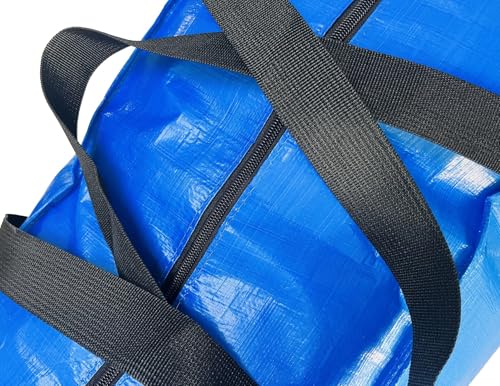 Extra Large Storage Bags, XXL Jumbo Moving Bags Heavy Duty with Zipper and Stronger Handles, Foldable Big Black Duffle Bag - 38x23x11Inch