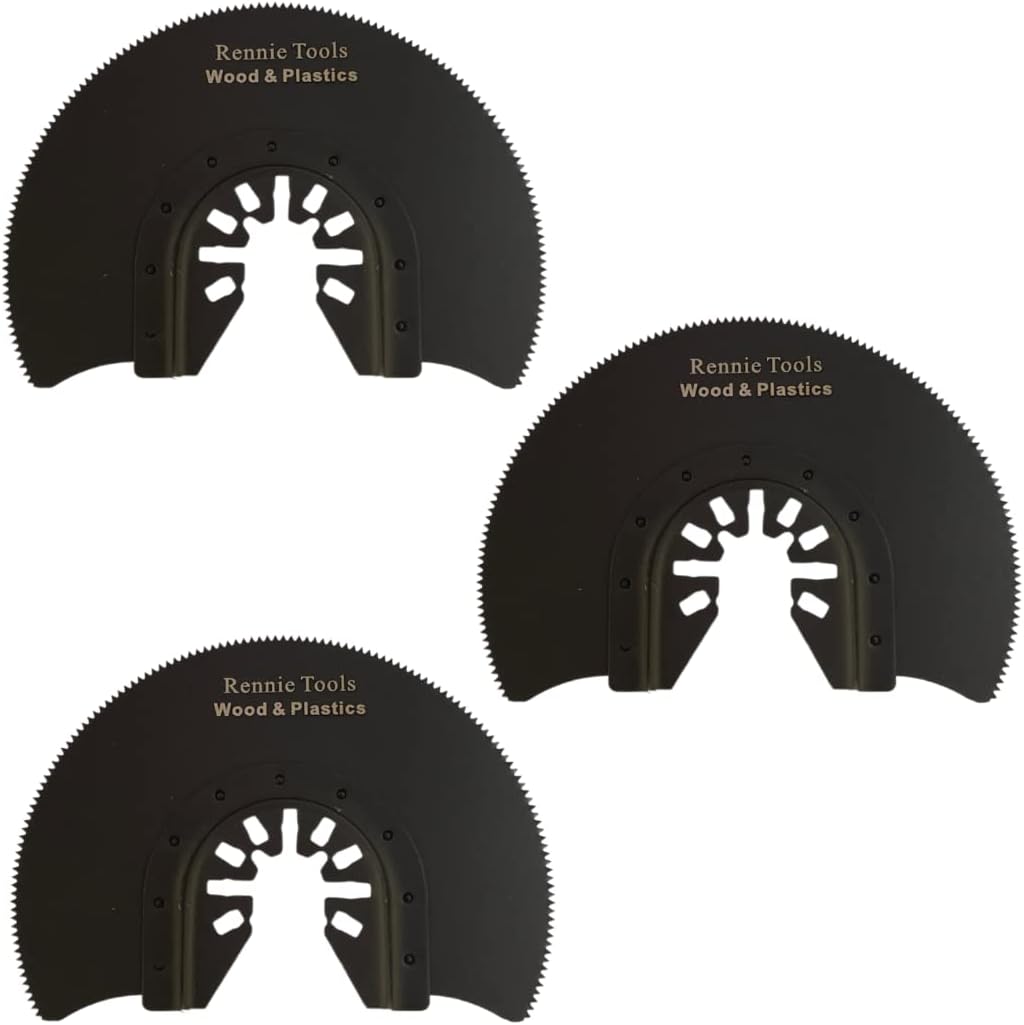 Pack of 3 x 88mm Round Oscillating Multi Tool Blades/Wood Cutter Saw
