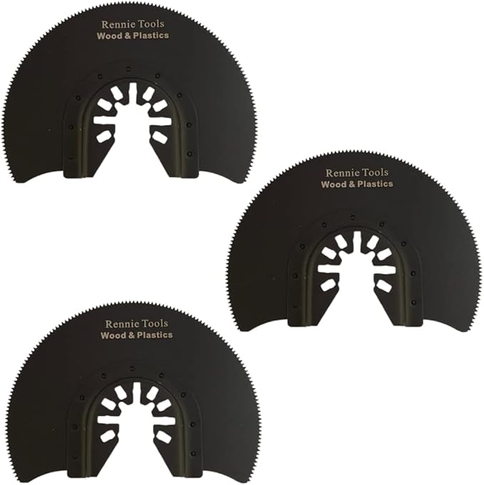 Pack of 3 x 88mm Round Oscillating Multi Tool Blades/Wood Cutter Saw