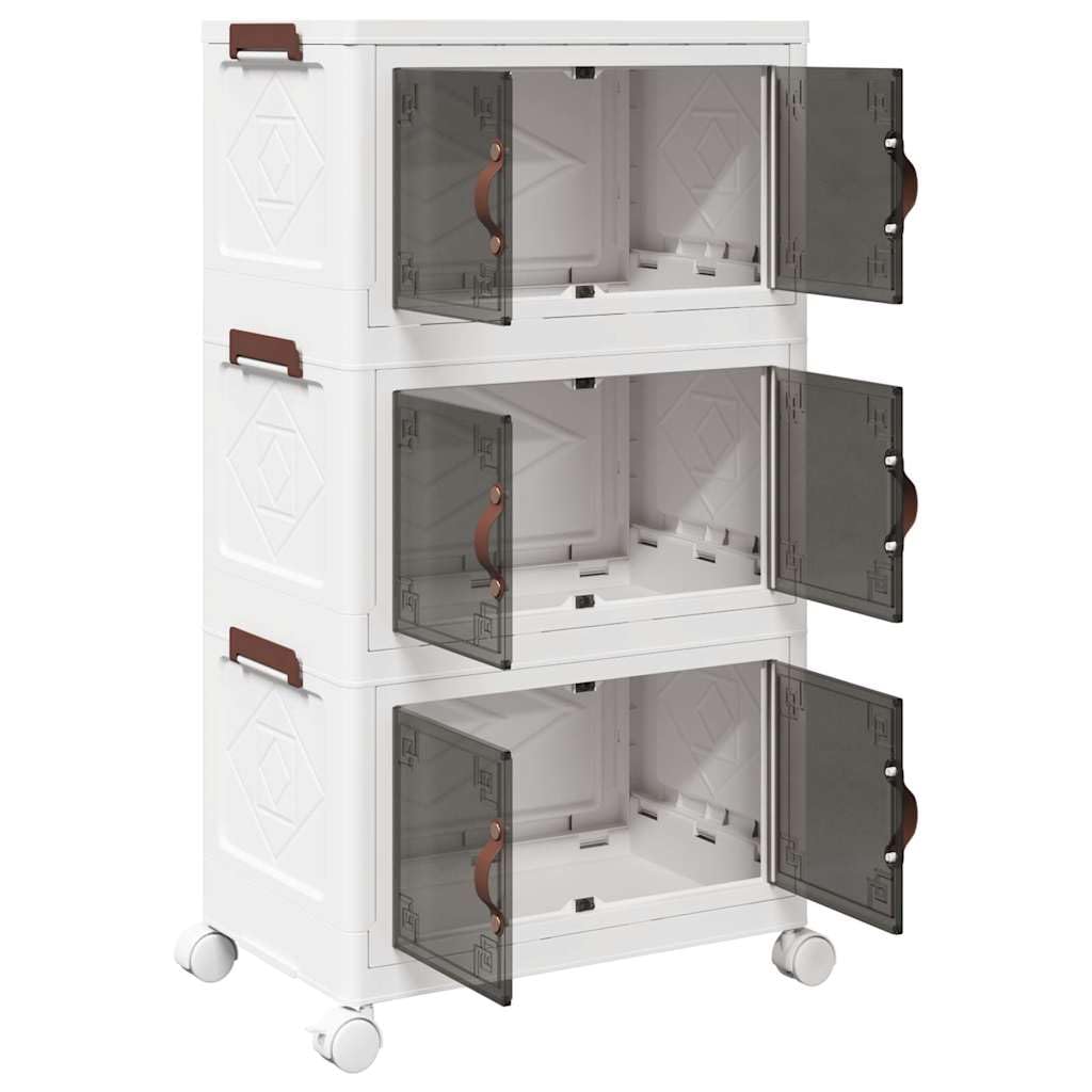 Genérico Caja de almacenaje apilable con Ruedas 3 Niveles 28 L,Bricolaje,Herramientas,Carretillas de Carga,4012369