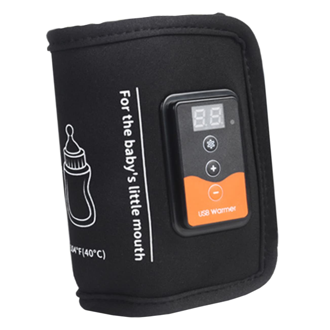 Portable USB Bottle Warmer for Breast Milk Temperature Digital Display Reusable Warmer for Travel Car Convenient Milk Heating for Go Parents