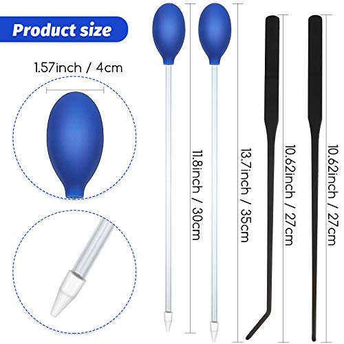 2 Pieces Coral Spot Feeder Tube Long Acrylic Marine Fish Reef Feeding Tool and 2 Pieces Stainless Steel Straight and… - Image 3