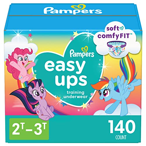 Pampers Easy Ups Training Underwear Girls, 2T-3T Size 4 Diapers, 140 Count (Packaging & Prints May Vary) #TOP8