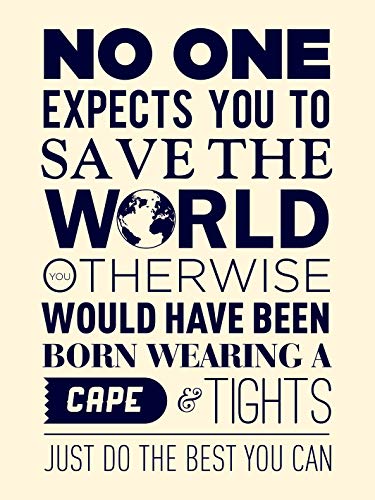 Toile Save The World 40 x 50 cm pour un salon moderne inspirant