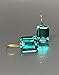 Rectangle Paraiba Tourmaline Drop Earrings Blue Tourmaline Drop Jewelry Rectangle Jewelry For Women Handmade item