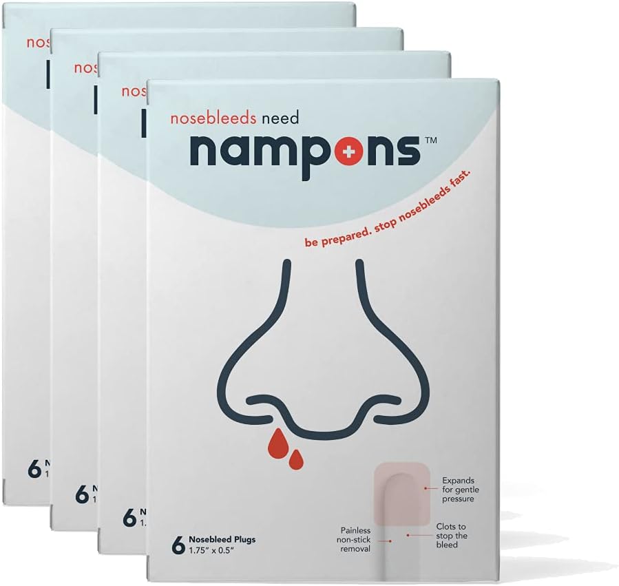 Nampons Nosebleed Stoppers 24 Nose Bleed Plugs with