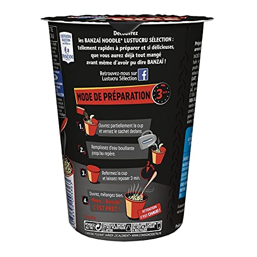 Lustucru - Carne De Vacuno Fideos Sabor 60G - Lot De 4 - Precio Por Lote - Entrega Rápida