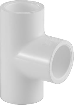 401 Series PVC Pipe Fitting - Tee - Schedule 40 White - 6" SOC x SOC x SOC / High-Flow Capacity/Plumbing, Irrigation, Pool, Spa, DIY Projects/NSF Certified 401-060
