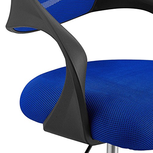 Image of Modway Thrive Drafting Chair - Tall Office Chair for Adjustable Standing Desks in Blue