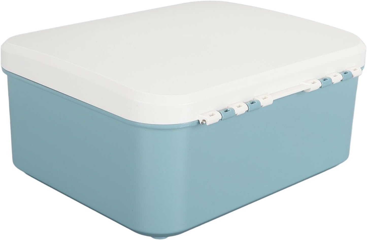 Lockable Storage Trunk, 9L Capacity Double Layer Document Organizer with Password Lock - Durable ABS Construction, Partitioned Design for Secure Home and Office Use (Blue)