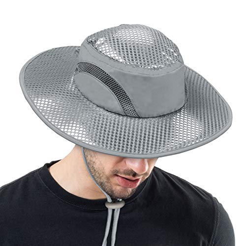 Tirrinia Reflective Sun Hat, Lightweight Wide Brim Fishing Safari Cap with UPF 50+ Protection
