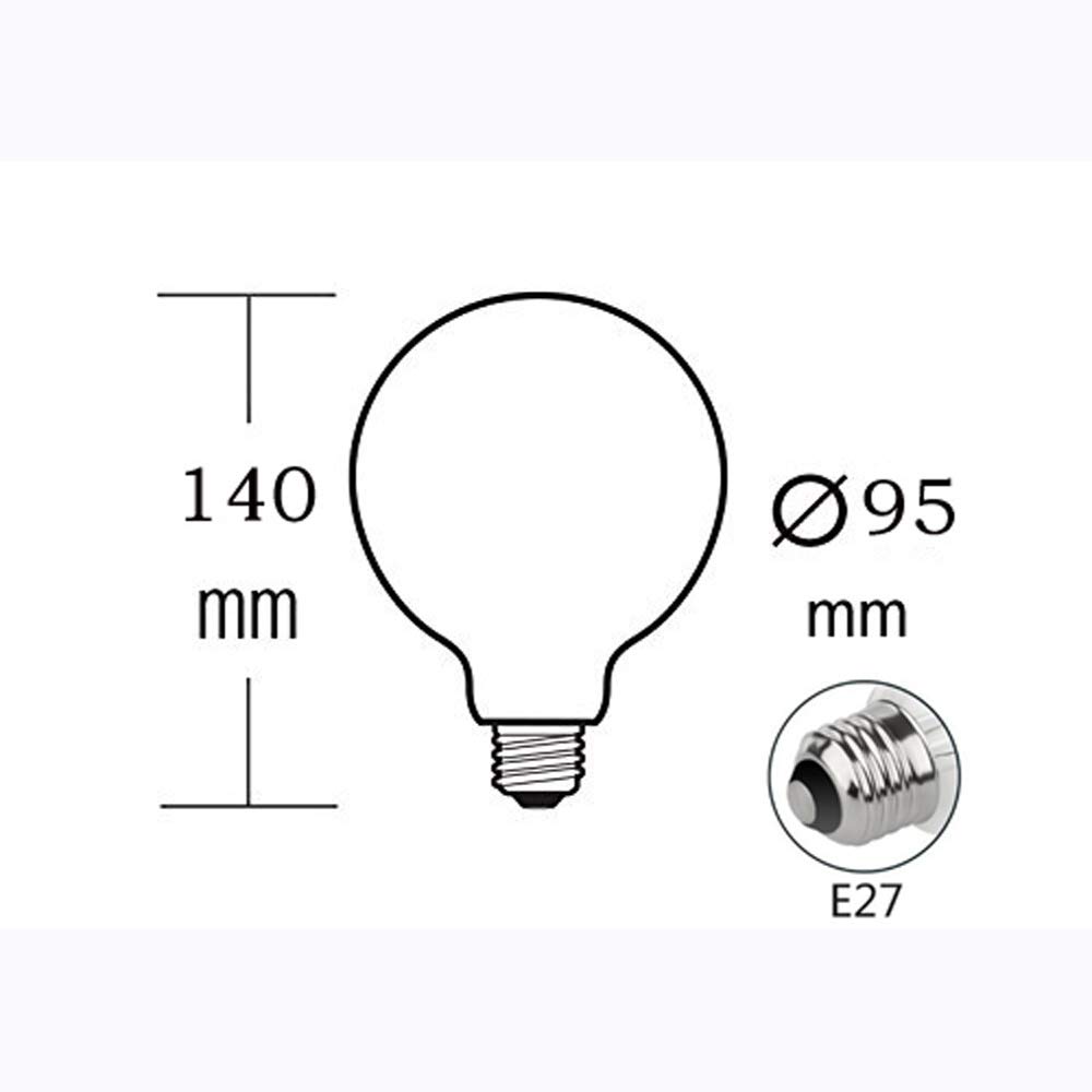 Funey - Confezione da 4 lampadine a LED con effetto fuochi d'artificio 3D, per illuminazione d'atmosfera decorativa E27 G95 Edison 7 W 160 lm 220-240 V, senza sfarfallio, non dimmerabili