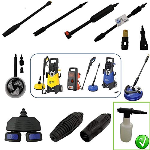 parpyonu00ae - Accesorios de Repuesto para hidrolimpiadora Annovi Reverberi - Black & Decker, Lancia, Cabezales, dispensador, Cepillo, Limpiador, Adaptador + paño de Regalou0085 (EROGATORE)