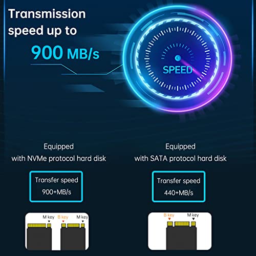 Estación Dock y Caja M.2 NVMe y SATA a USB C, USB C, Negro Azul Gris miniatura 4