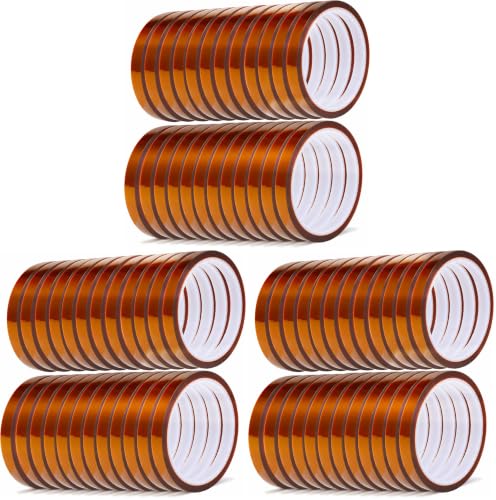 Image of Valley'sYuMiao 24Rolls,10mmx108fts, Heat Tape for Sublimation, Heat Resistant Tape, Heat Transfer Tape, No Residue, Thermal, Total Length 2596fts (Pack of 3)