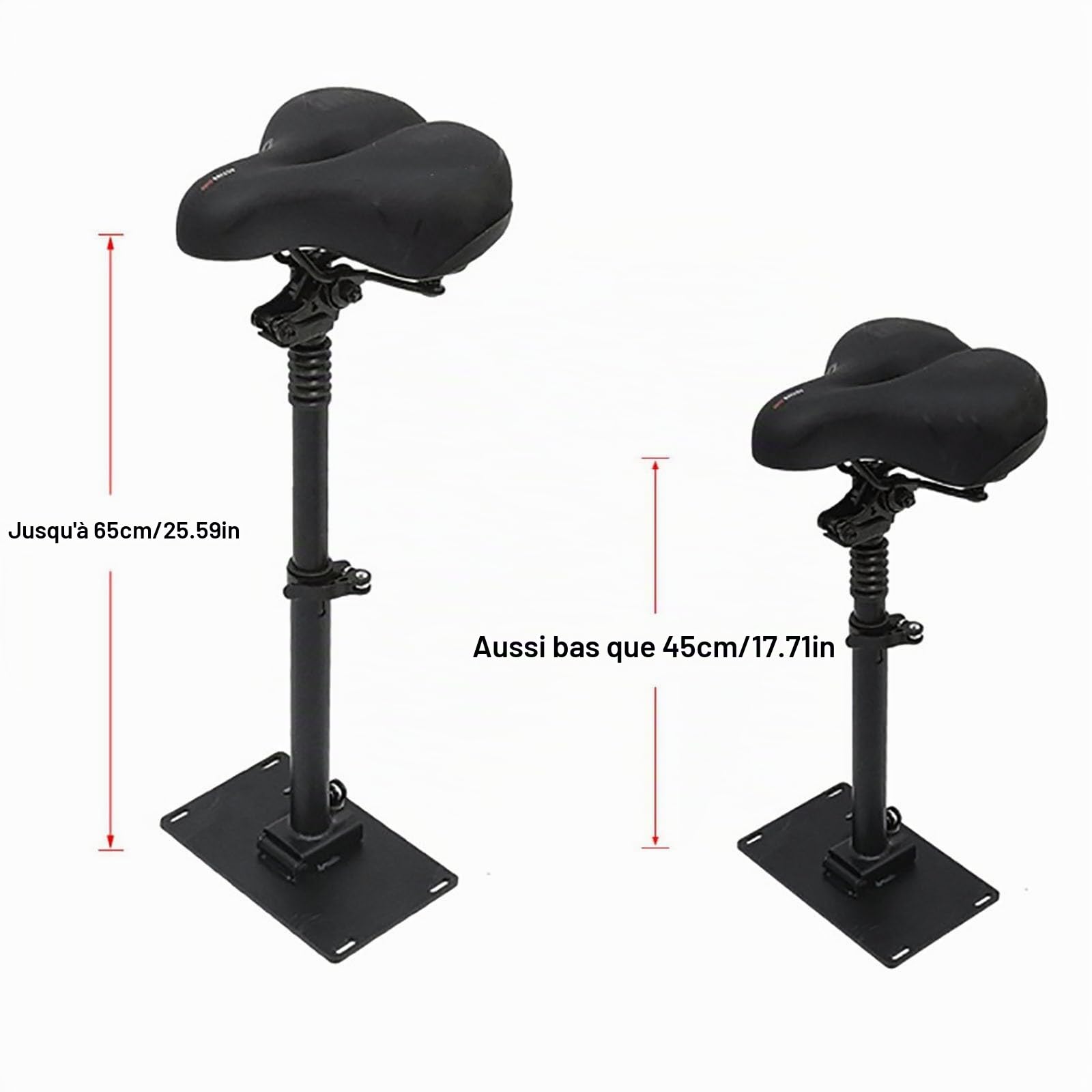 Siège de Trottinette électrique, Fixation de siège de Trottinette réglable et Absorbant Les Chocs, Accessoire de Remplacement pour Segway Ninebot ZT3Pro