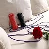 Soft Silk Tying Rope - Skin-Friendly Shiny Colored Nylon Binding Ropes, Durable Multi-Purpose Satin Braided Twisted Decorative Cord, Thickness 8MM, Each 32-Foot Long (Black Blue) #1