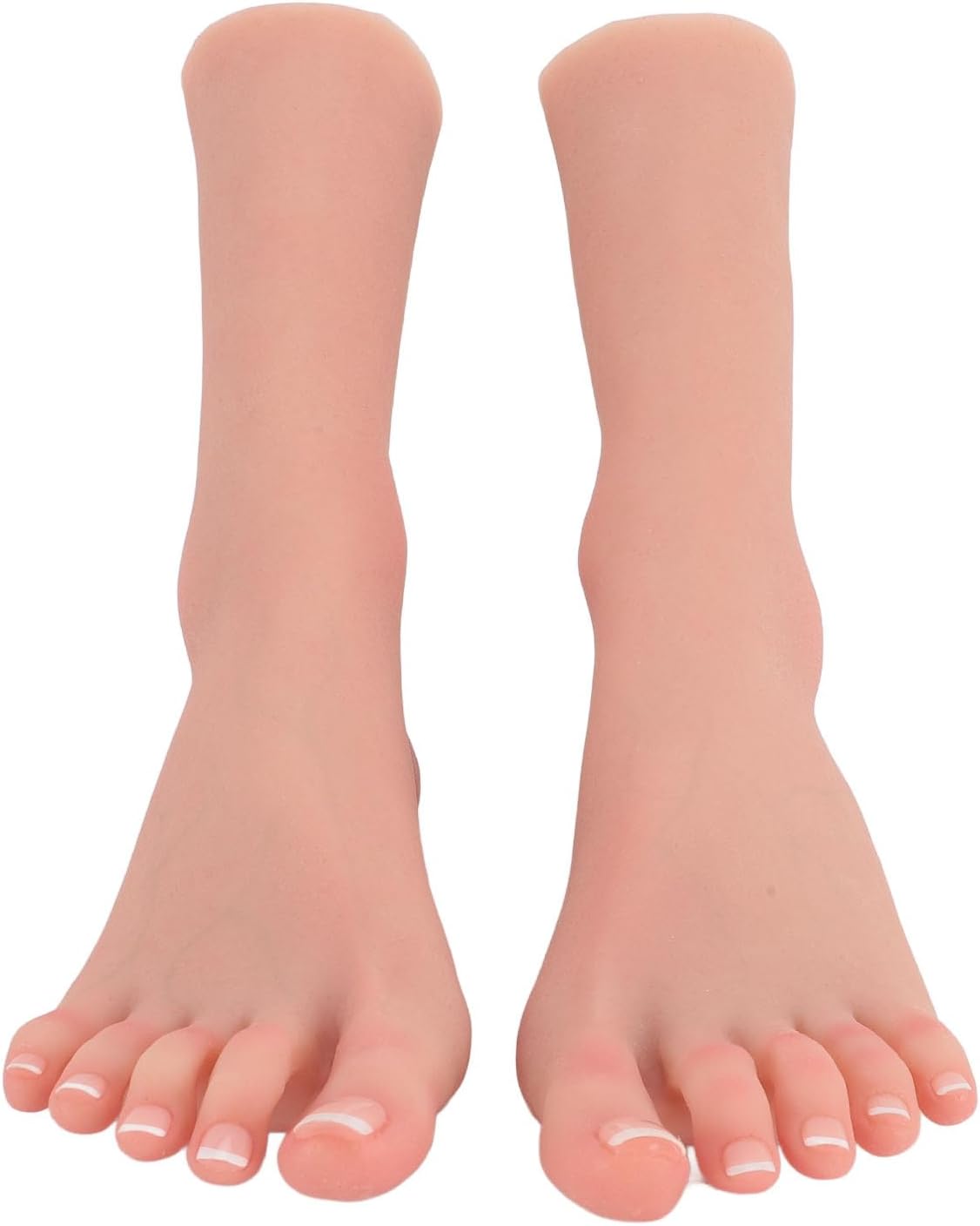 ZJchao Silicone Foot Model Artificial Joint Position Soft Simulated Human Foot with Bones for Photography Manicure Beauty Training Display Professional Nail Art Demonstration