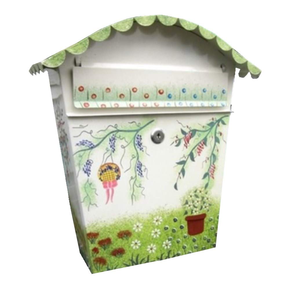 Xichengshidai Tree Classical Villa Mailbox Pastoral Retro Wall Letter Box Waterproof Outdoor Thicker Post Mailbox With Lock Farmhouse Style
