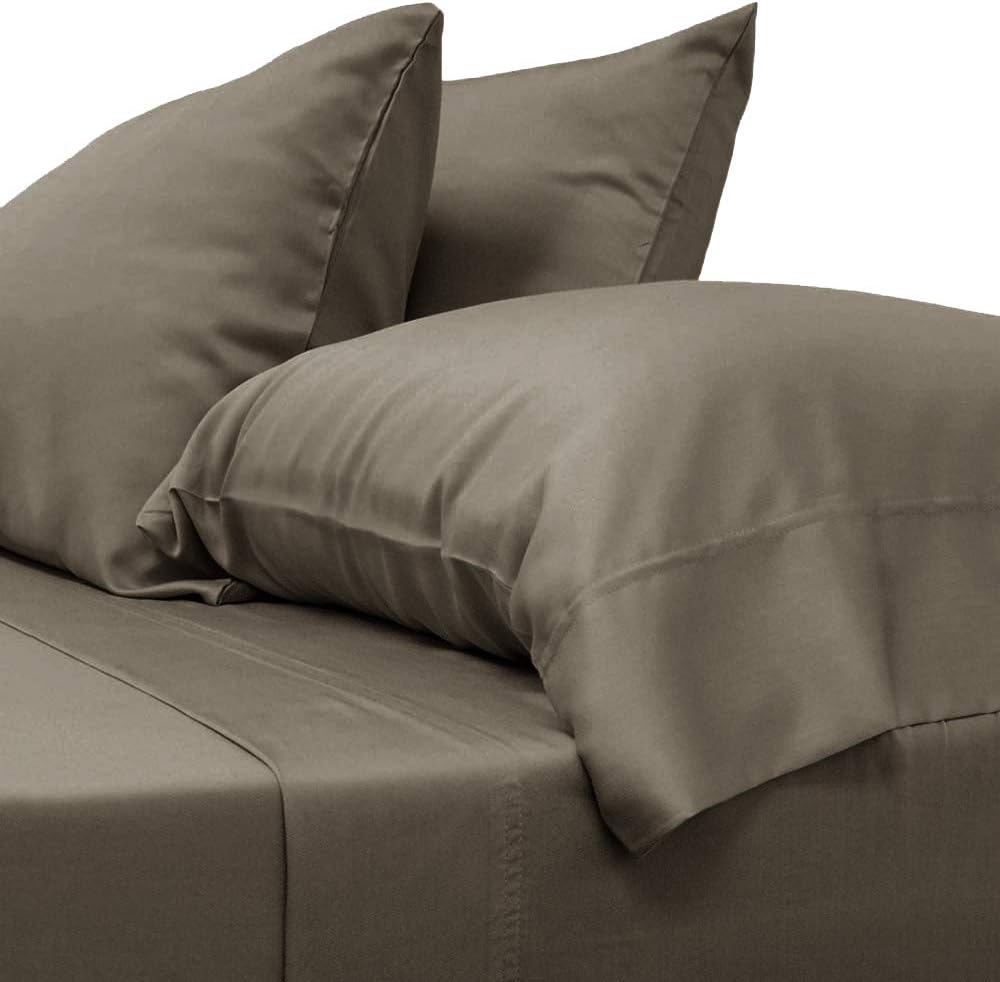 JVIN FAB 100% Cooling Pillow Case |Organic Eco Friendly Softest Cool Pillowcases | Silk Like Soft, Luxury Set of 2 Pillow Cover (Standard/Queen, Size -20" X 30",Grey)