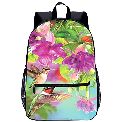 Mochila impresa en 3D con gran capacidad de 45cm para libros y ocio