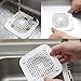 AEMUZ Hair Catcher Shower Drain Protector Covers Square 2 Pack Durable Silicone Hair Stopper for Bathroom Bathtub Kitchen Sink Strainer, White