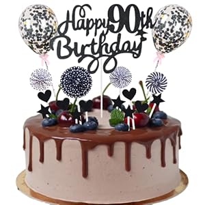 Tortendeko 90 Geburtstag Deko Kuchen Topper 90 Kuchen Deko 90 Geburtstag Mann Happy Birthday 90 Tortendeko 90 Jahre Mann…