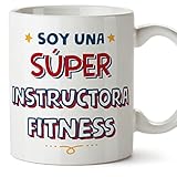 Mugffins Tassen/Becher mit Spruch für FITNESSLEHRERIN - Auf Spanisch - Soy Súper - 11 oz / 330 ml - originelles und lustiges Geschenk Mitarbeiter