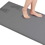 Anti Fatigue Mat Kitchen Cushioned Waterproof Kitchen Floor Mat Comfort Non Slip Standing Rug 18' (W) x 30'(L),Grey