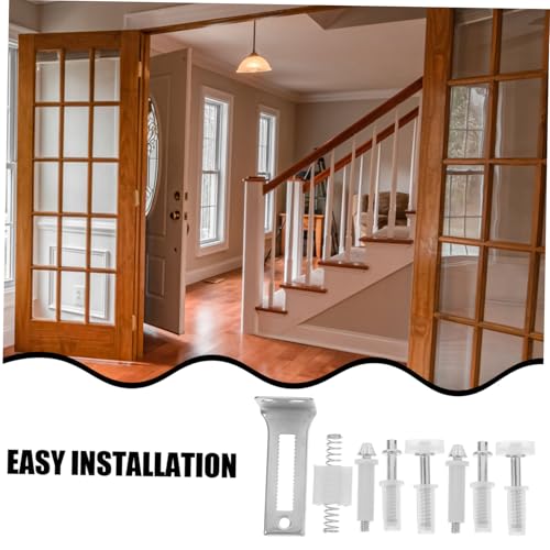 Zerodeko 1 set Kit de herrajes para puerta bifold con pivotes superiores para reemplazo de puerta de clóset miniatura 7