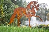 pferd metall kaufen Gesamtbreite: ca. 40cm KUHEIGA Gartenstecker Pferd Edelrost, Rost H: 70cm Pflanzstecker Gartenstab Gartendeko Rost