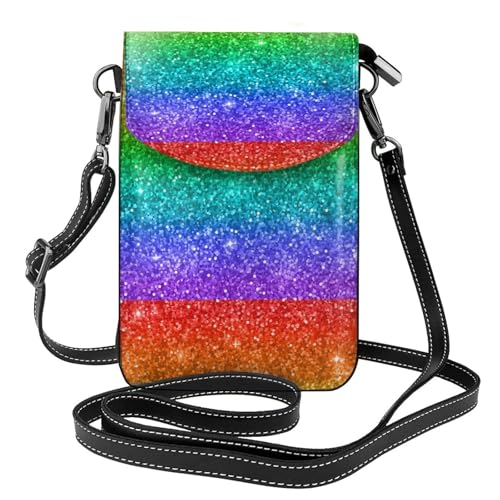 Portefeuille en cuir PU arc-en-ciel, le cadeau pailleté idéal pour les femmes