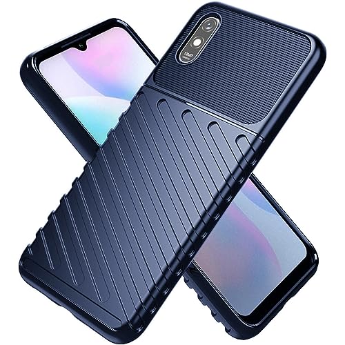 Image of Amazon Brand - Solimo Shockproof Mobile Cover Compatible with Mi Redmi 9A 4G / 9A Sport 4G / 9i 4G / 9i Sport 4G (360 Degree Protection | Protective Design | Anti-Scratch Tough Slim TPU Case), Blue
