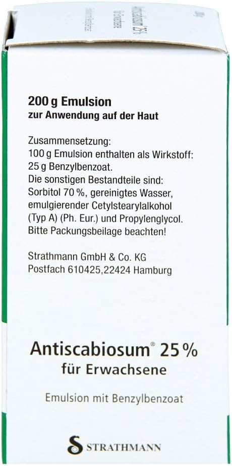 Antiscabiosum 25% emulsion for the treatment of scabies in adults 200 g