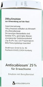 Antiscabiosum 25% emulsion for the treatment of scabies in adults 200 g