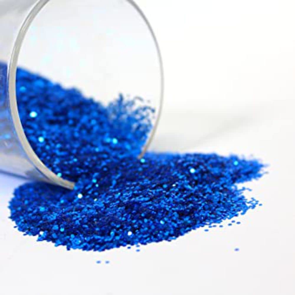 3 Ace Crafts Glitter Tub (Blue) 400g Tub with Shaker Lid for Easy Pouring for Art and Craft, Glitter Tub for Nail Art, Painting, Christmas, Halloween & DIY Activity, Card Making, Scrapbooking