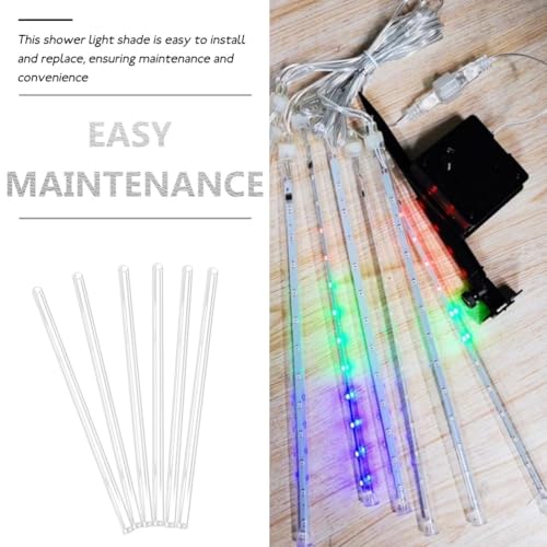 Image of Yardwe 20Pcs Transparent Plastic Meteor Shower Light Tubes, Waterproof Replacement Tubes for Outdoor Led Meteor Lights, 7.87X0.47 Inch