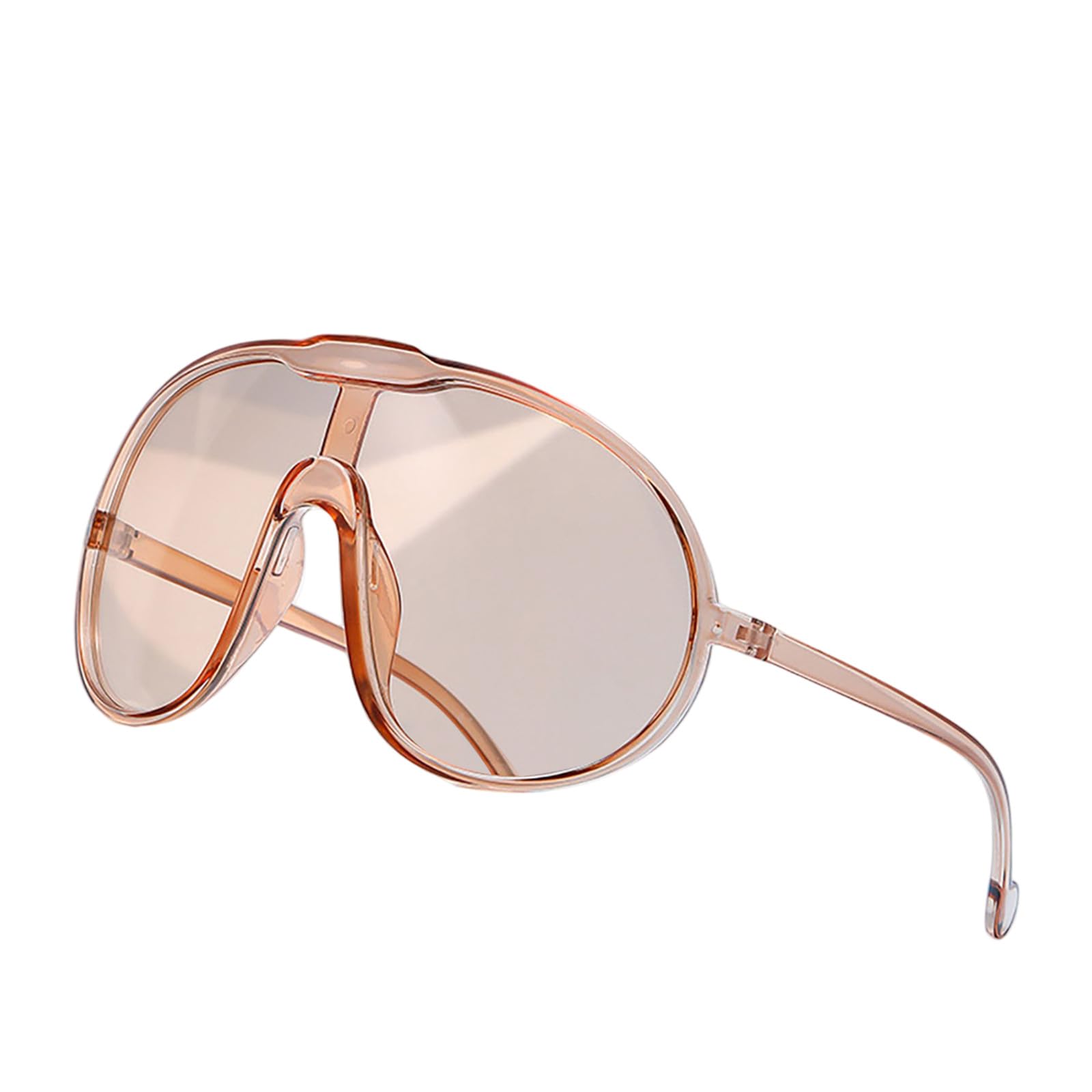 Drunk Goggle Sunglasses For Women Fashion Men Wrap Around 400 Shield Goggles Girl Dirt Bike Gear (Beige, 15. 5x7cm)