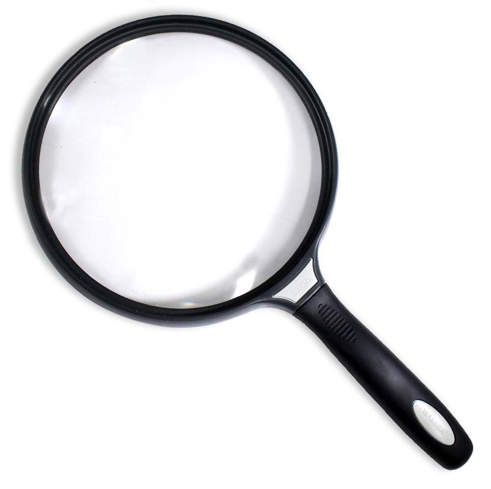 PINPOINT Jumbo Lens Magnifier | 5-Inch (127mm) Diameter | 2X Power | Distortion-Free | Ergonomic Design | Ideal for Reading, Maps & Collectibles | 255 x 144 x 19mm | Sturdy & Comfortable Grip