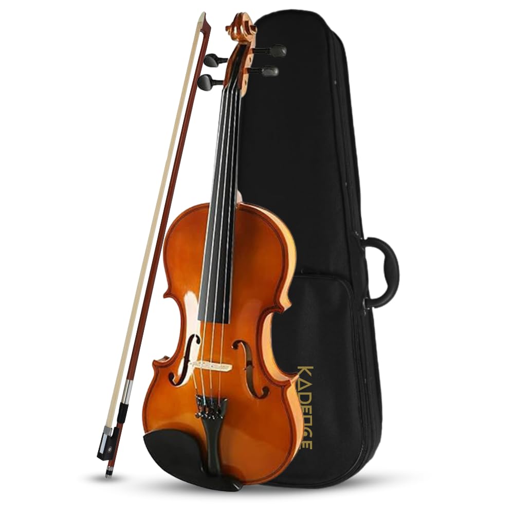 kadence Kadence, Vivaldi 4/4 Violin With Bow, Rosin, Hard Case (Brown Glossy V001C)-picture-36