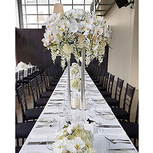 Everbon Set Of 10 Elegant Tall Decorative Wedding Columns Pillars Clear Acrylic Wedding Flower Stands Bouquet Decorations Marriage Centerpiece Vase Event Party Decoration (31.5'' Tall) #TOP1