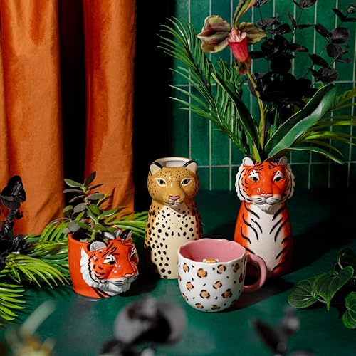 Vase léopard chic en céramique peinte aux finitions soignées - 5