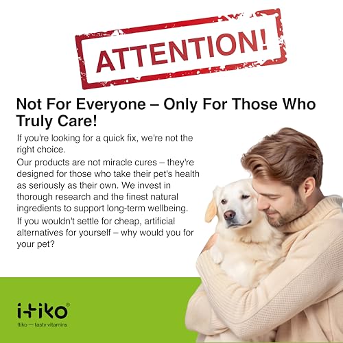 ITIKO Natürliche Verdauungs für Hunde | Flohsamenschalen mit Probiotika Hund | Darmflora Aufbau Hund | Alternative zu Heilerde/Heilmoor für Hunde | Durchfall Nahrungsergänzungsmittel