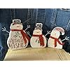 Primitives supplies for snowman winter wishes chunky wood shelf sitter primitive christmas mica set of 3 for holiday kitchen farhouse home decor  urban country home decor