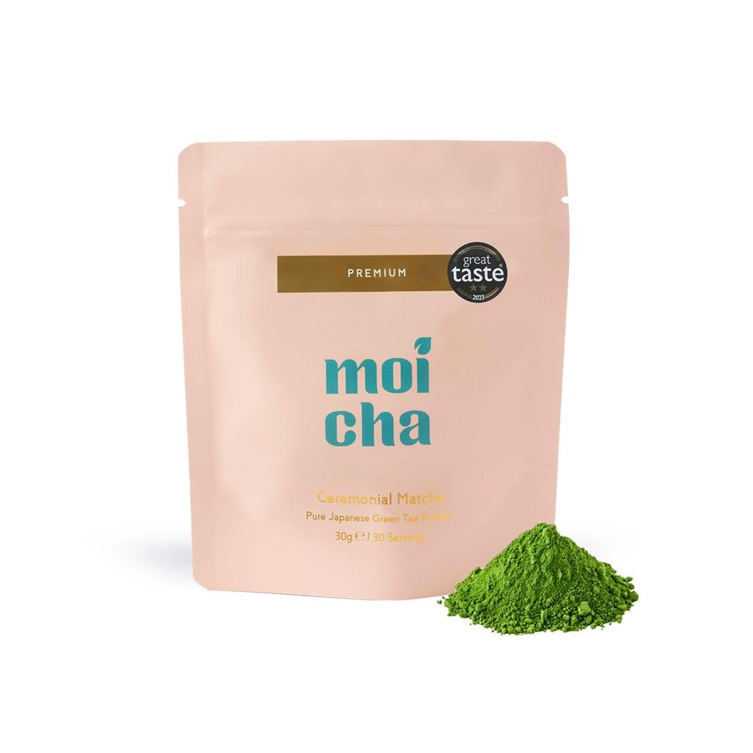 MOICHA Organic Japanese Matcha Green Tea Powder, 30g | Premium Ceremonial Grade | Single origin from Uji Japan | Enjoy in Matcha Latte or as a Tea