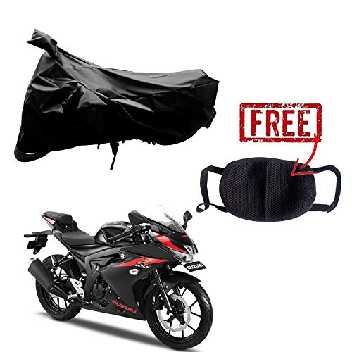 Image of Kandid Black Dust Proof & Water Resistant Double Mirror Pocket Bike Cover for Honda Stunner CBF