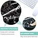 Mouse Pad with Wrist Support, Ergonomic Mouse Pad with Memory Foam Wrist Rest Cushion, Non-Slip Rubber Base Gaming Mice Pad for Home Office Computer Laptop, Black White Marble