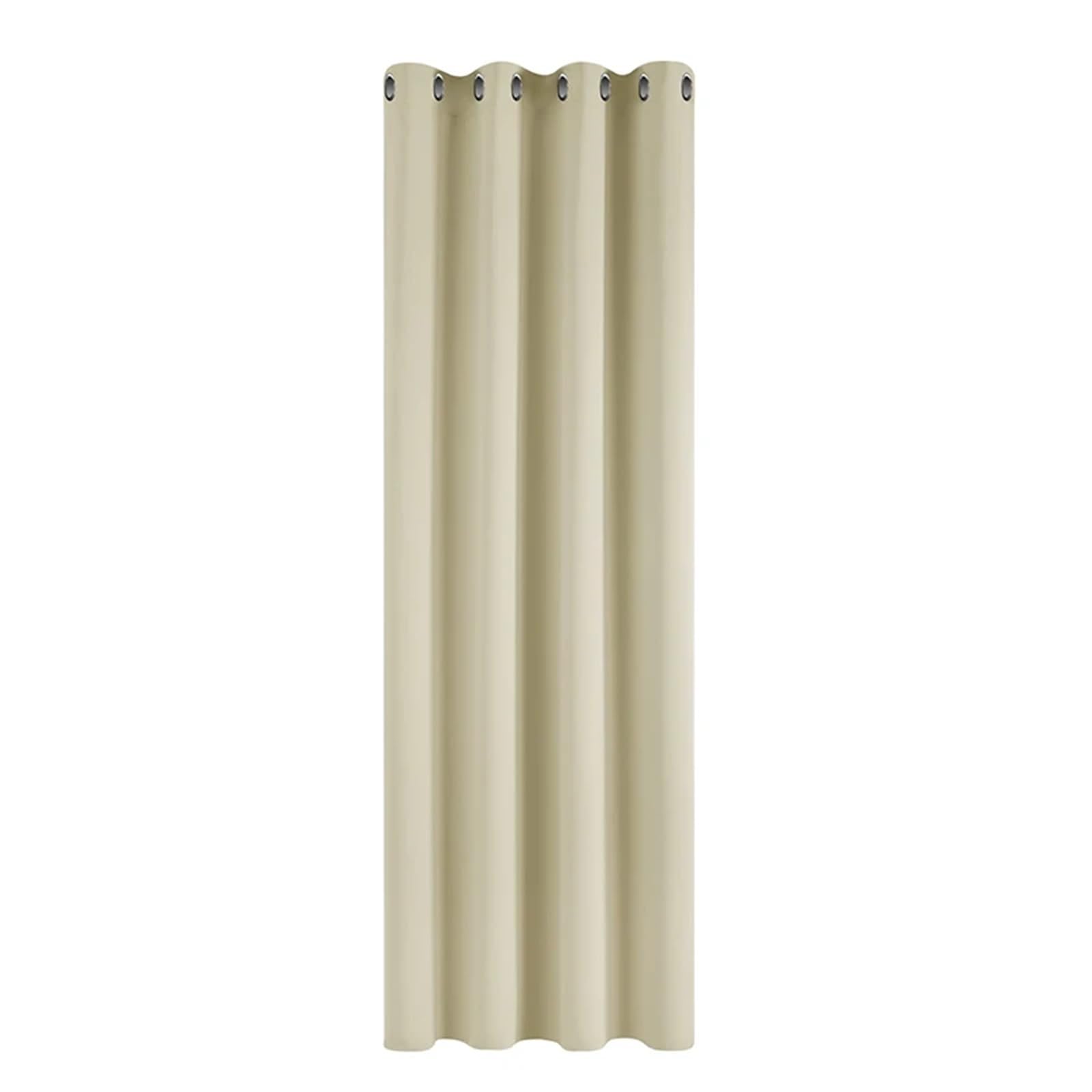EnxJire Blackout Curtains Blackout Curtains Grommet Top Light Blocking Noise Reducing Window Draps for Bedroom Office Kitchen(Beige 1Panel,132X160cm)